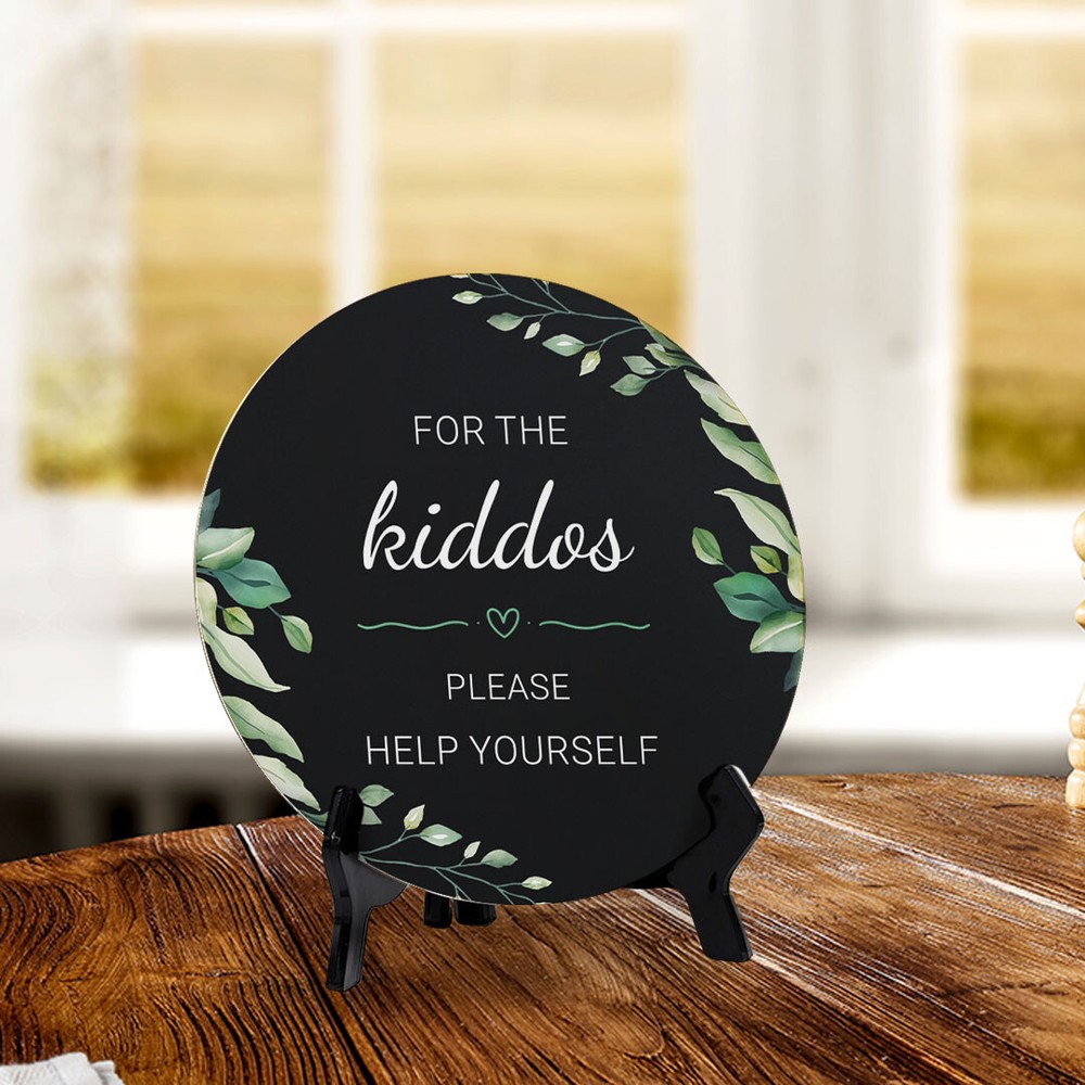 For The Kiddos Please Help Yourself (5 x 5“) Circle Table Sign