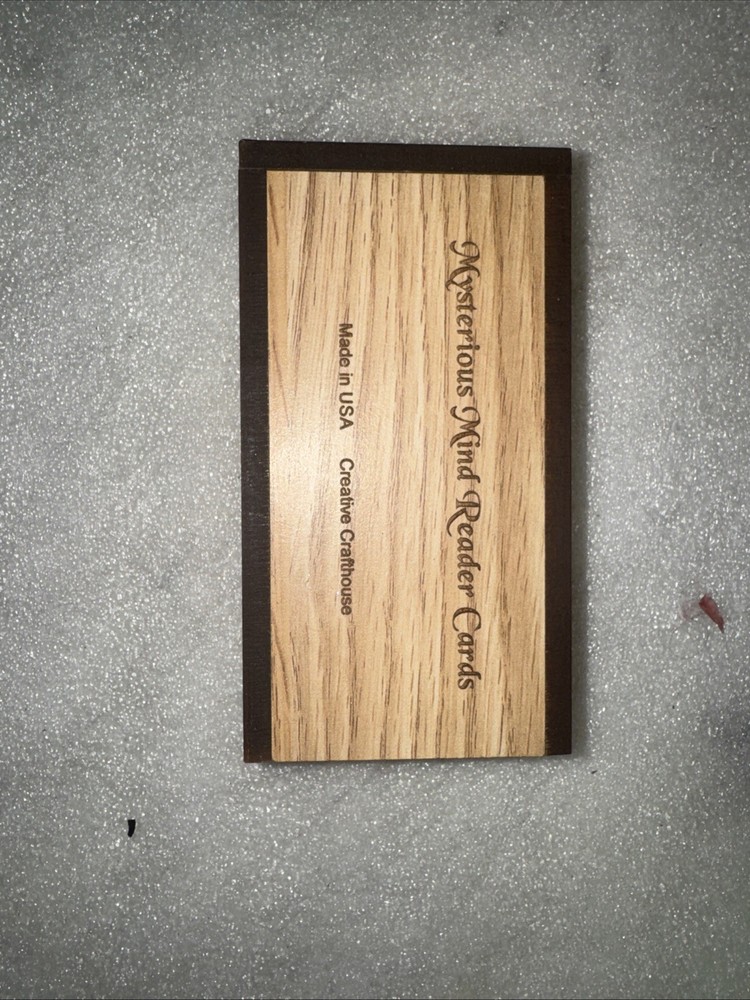 Wooden Mysterious Mind Reader Cards – Magic Mind Reading Box Set