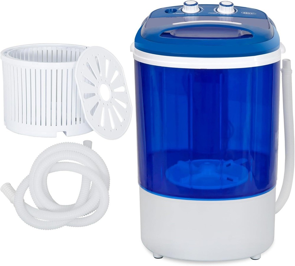 Mini Washer and Spinner Combo Compact Washing Machine with Spin Cycle Basket