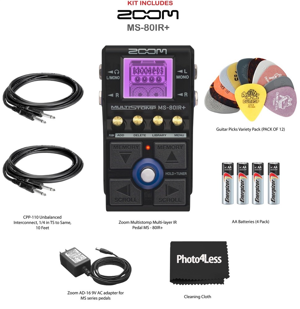 Zoom MS-80IR+ Multistomp Multi-layer IR Pedal Bundle