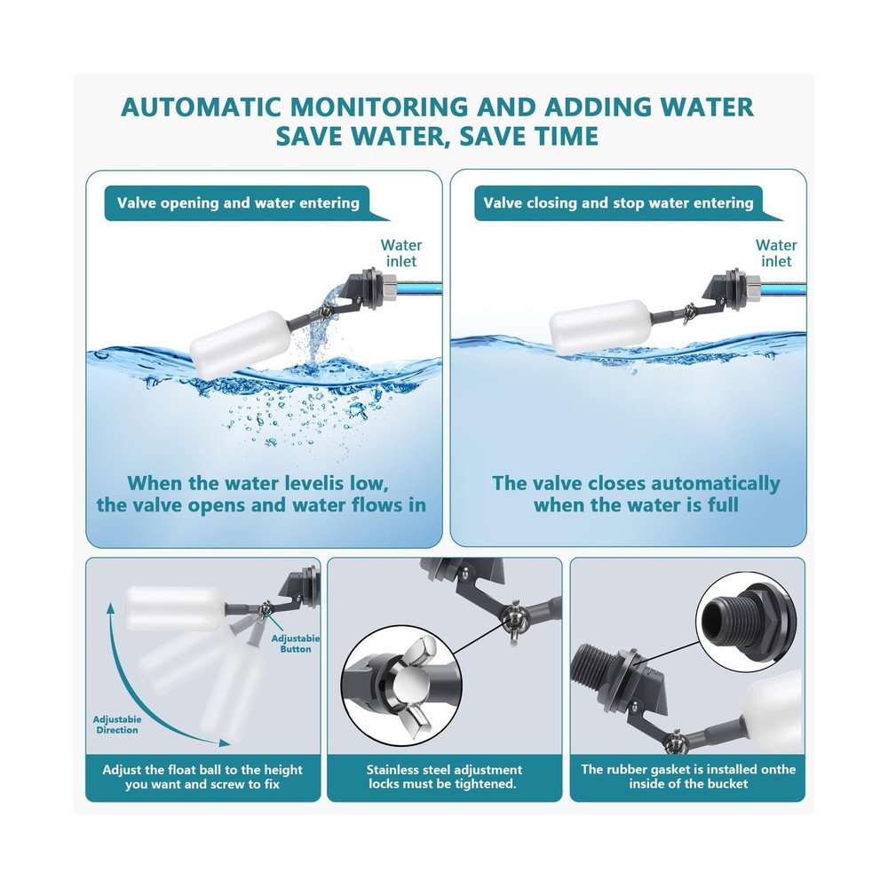 Lilyang Float-Controlled Automatic Chicken Waterer for Continuous F... Fast Ship