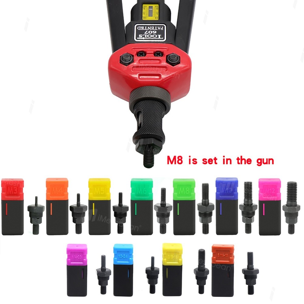 Rivet Nut Gun Kit Rivnut Setting Tools Nut Setter Tool Hand Blind Riveter 16"