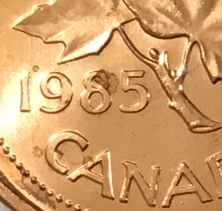 1985 Canada Small Cents Pointed 5 UNC