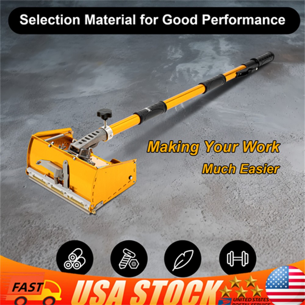 10" Drywall Taping Tools Flat Finishing Box Set w/ 40''-64'' Extendable Handle