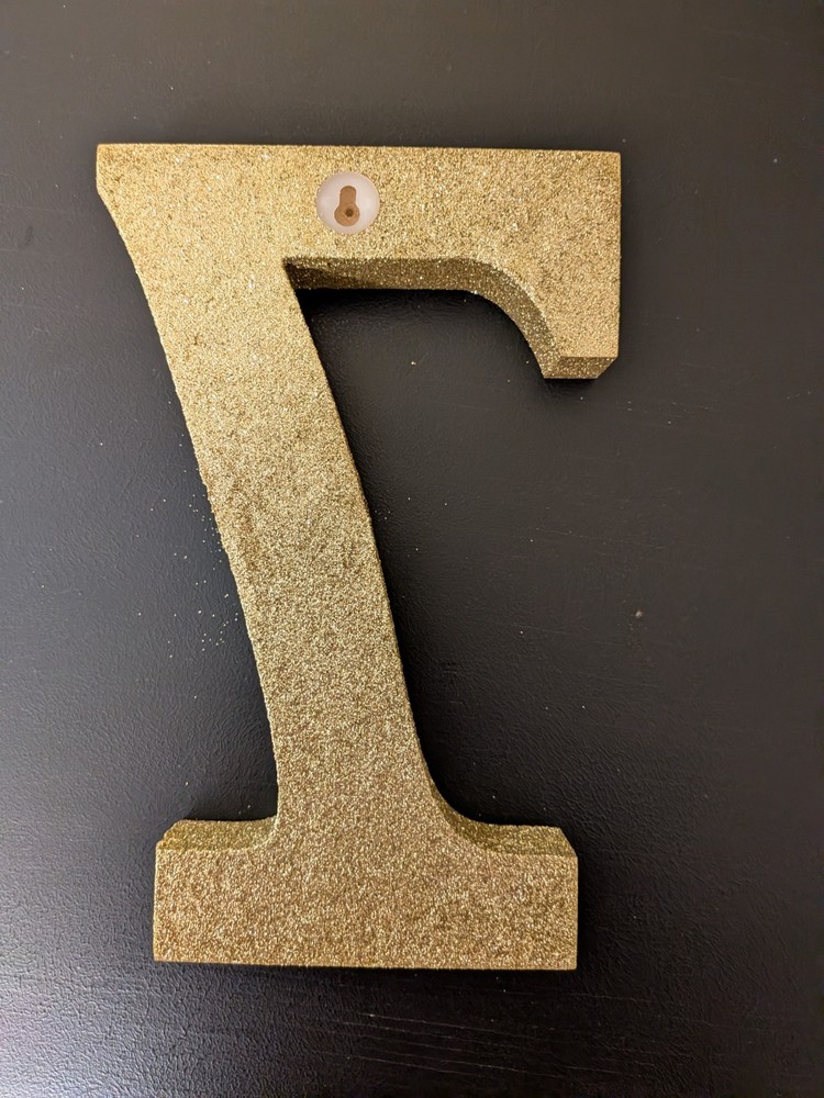Sparkling Gold Glitter Number 7