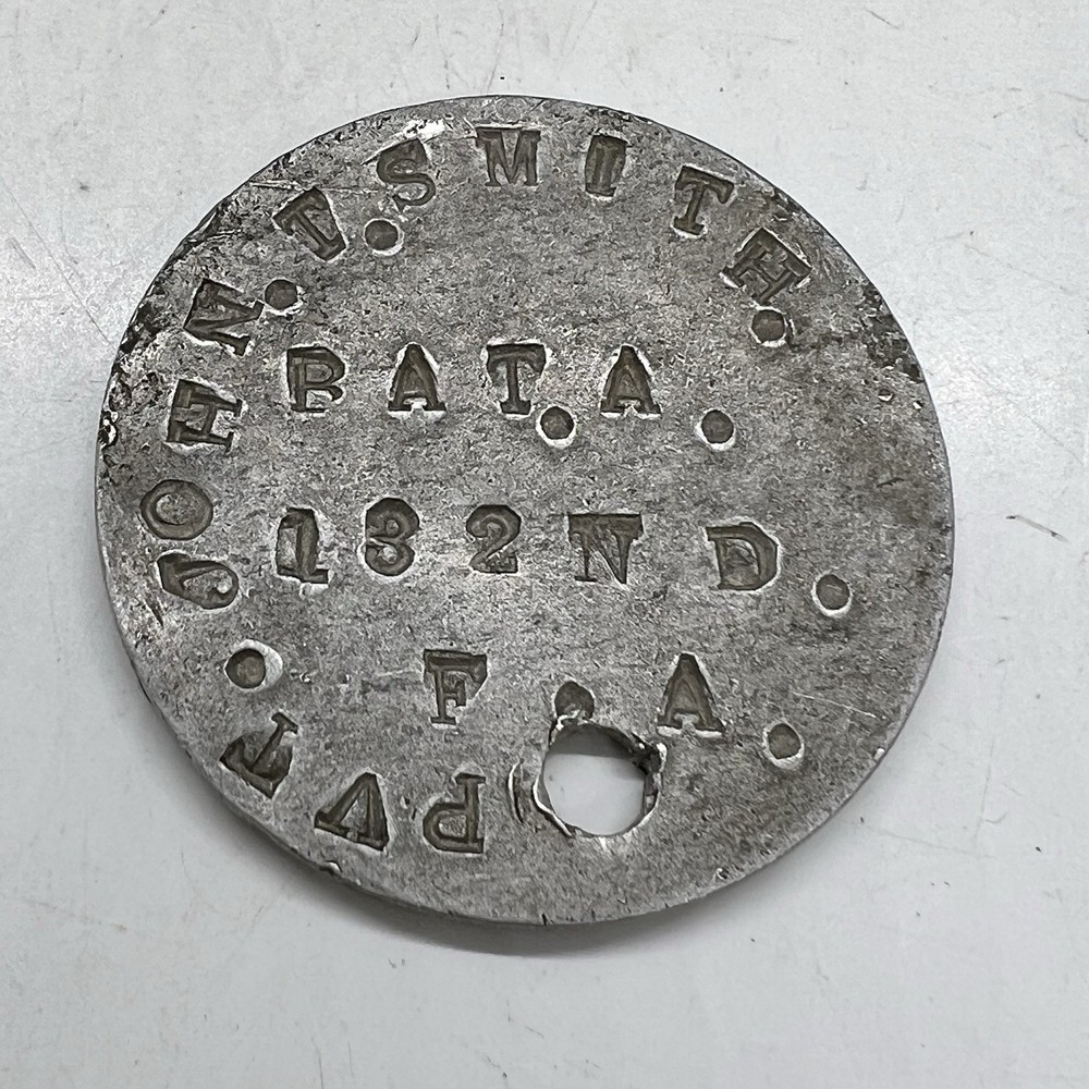 WW1 Dog Tag Bat A 132nd PVT Field Artillery