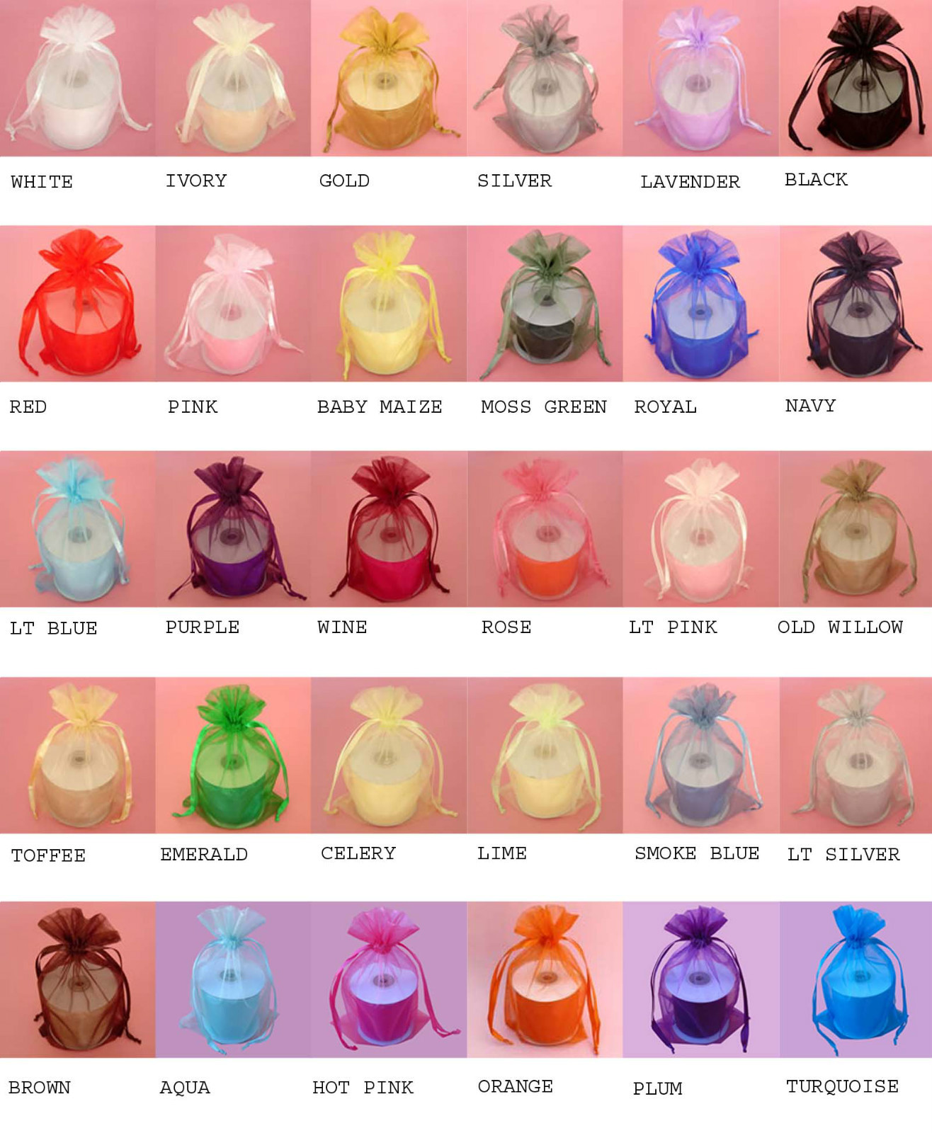 6x9" Organza Bag-30/pk, PREMIUM QUALITY, Wedding Party Favor Gift Candy Pouch.