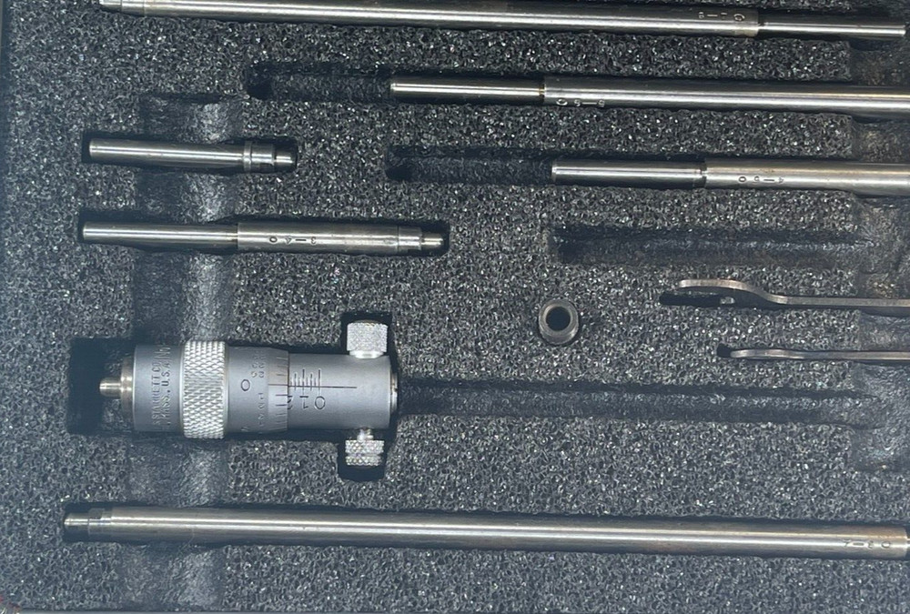 Vintage STARRETT Inside Micrometer 124 AZ with Original Box Excellent Condition