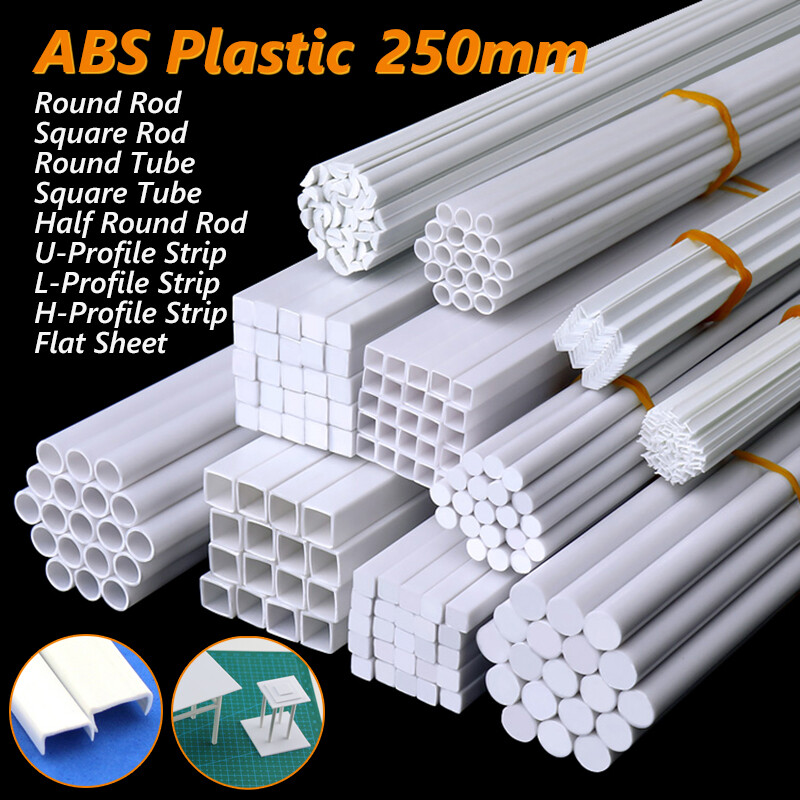 ABS Styrene Plastic Tubes & Strips, Round/Square/Angle for Models & DIY Projects