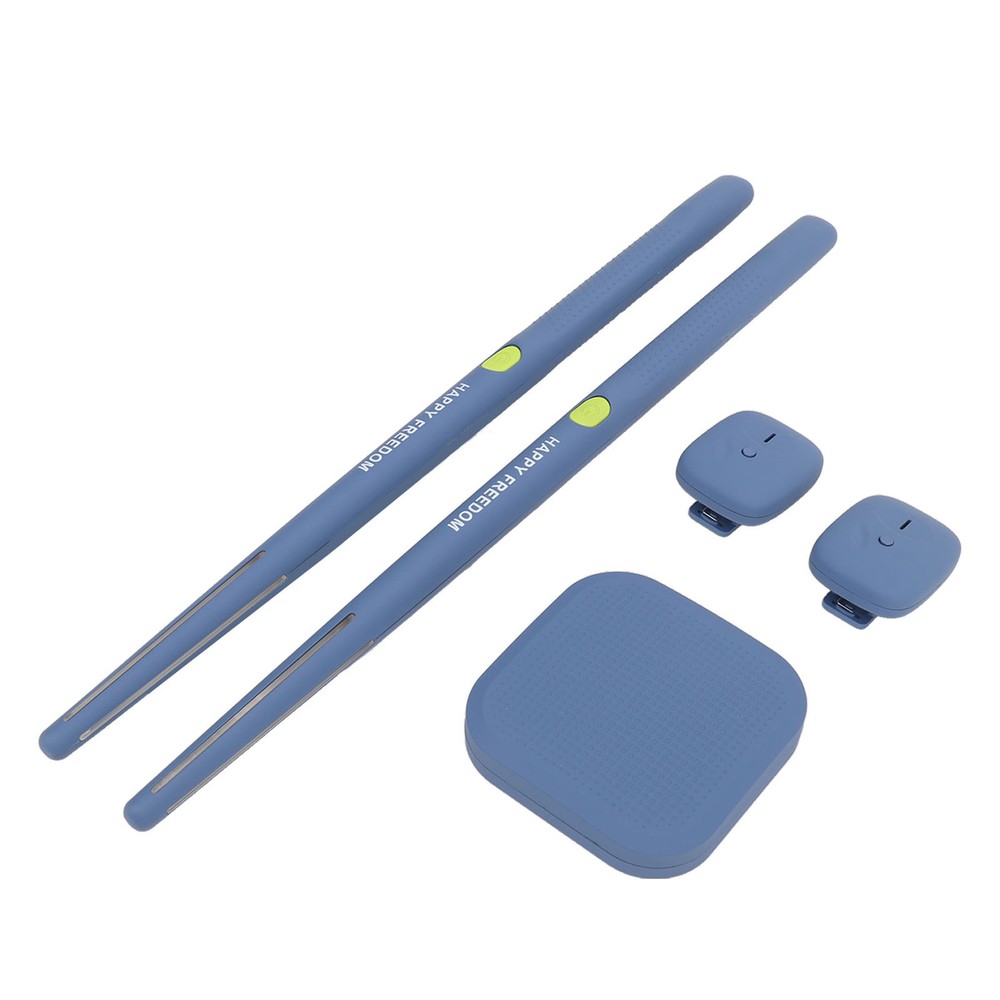 (Blue)Virtual Drum Kit Virtual Reality Drum Set Portable Electronic Drum FG