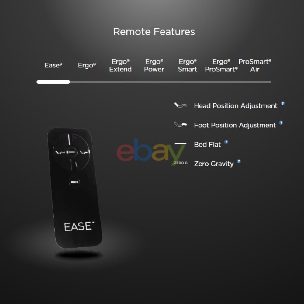 New RF399A RF368B For Ease Tempur-Ergo Pro Smart Adjustable Base Remote Control
