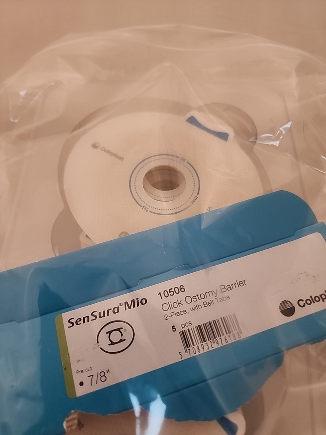 10 Each Coloplast 10506 SenSura Mio Click Ostomy Barriers 7/8" FREE SHIPPING