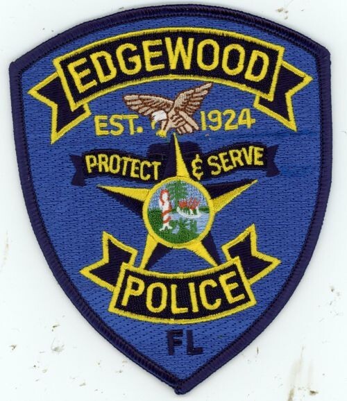 FLORIDA FL EDGEWOOD POLICE NICE SHOULDER PATCH SHERIFF