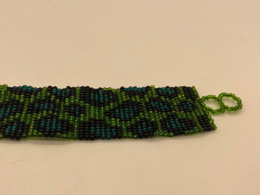 NEW - Handcrafted - Seed Bead - Leopard Print - Cuff Bracelet - BOHO