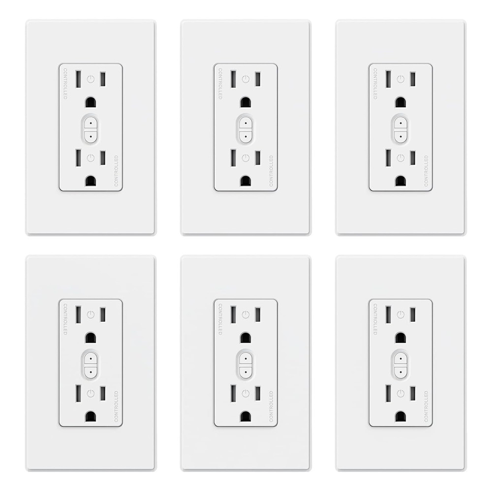 Smart Plug, Smart In-Wall Outlet Compatible with Alexa and Google Assistant, 2.4