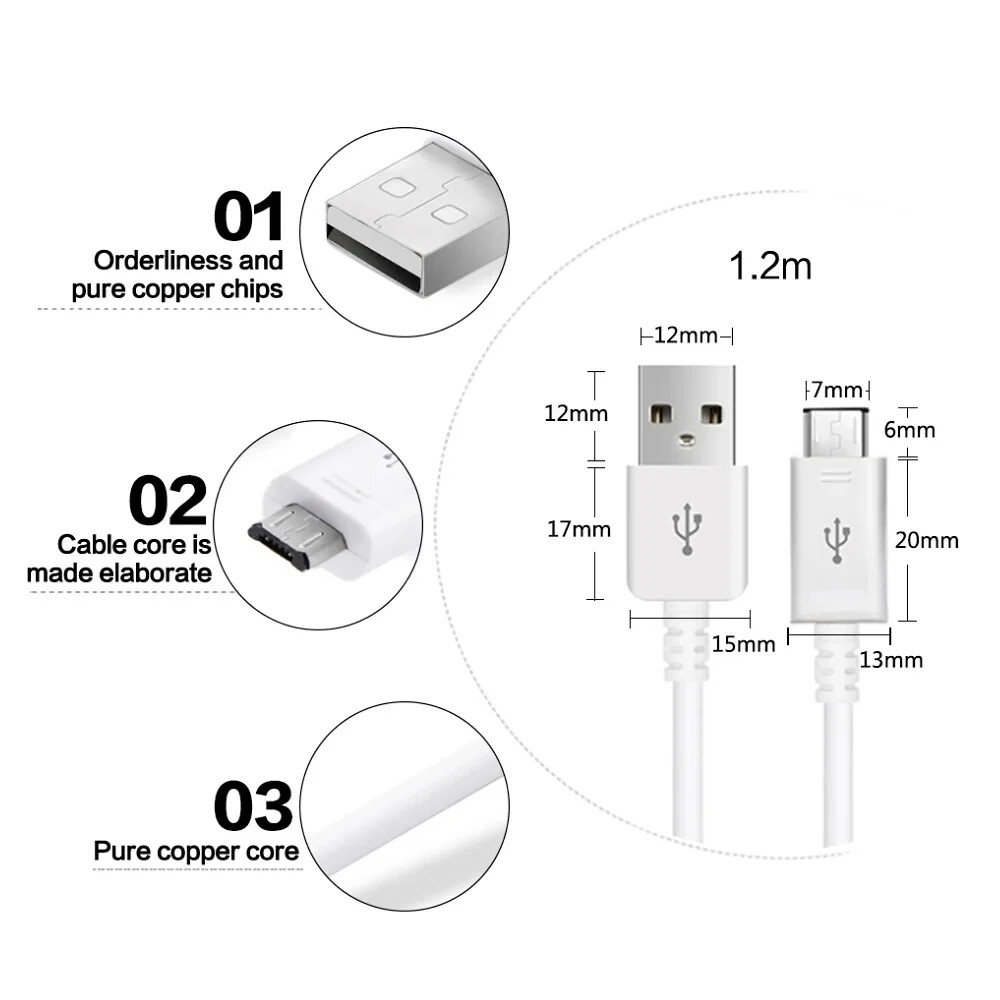For Amazon Kindle Fire HD 7, HD 8, HD 10 Tablet USB Data/Charger Cable