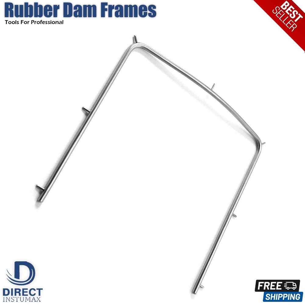 4PCS Endodontic Basic Rubber Dam Kit Light Ivory Clamp Forceps Rubber Dam Frame