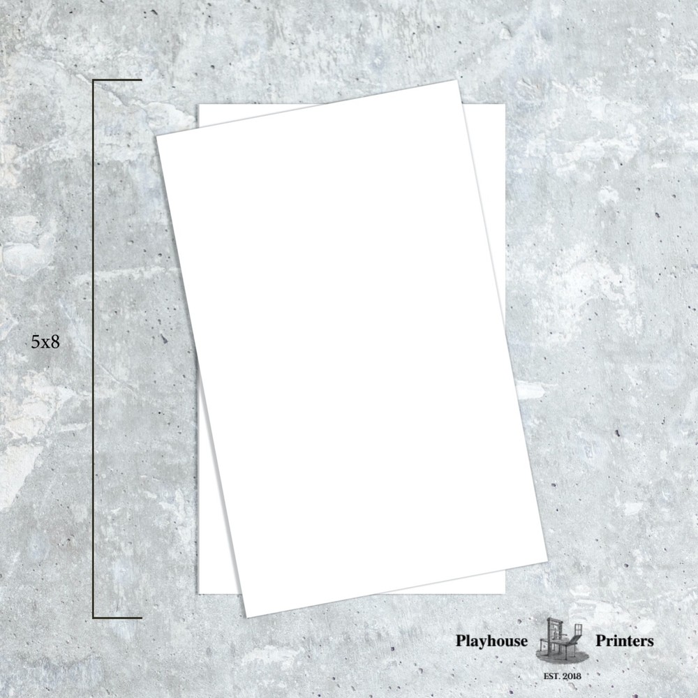5 x 8 Blank Notepads - 60# opaque paper - 60 sheets per pad (5 pack)