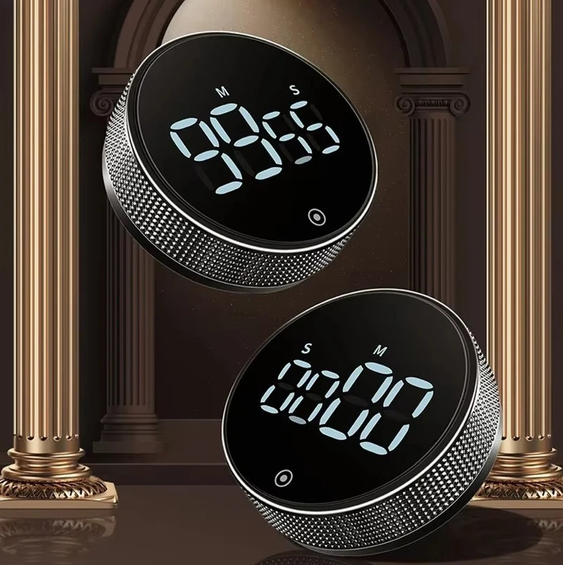 Magnetic Digital Kitchen Timer Rotary Countdown Mechanical Style Stopwatch