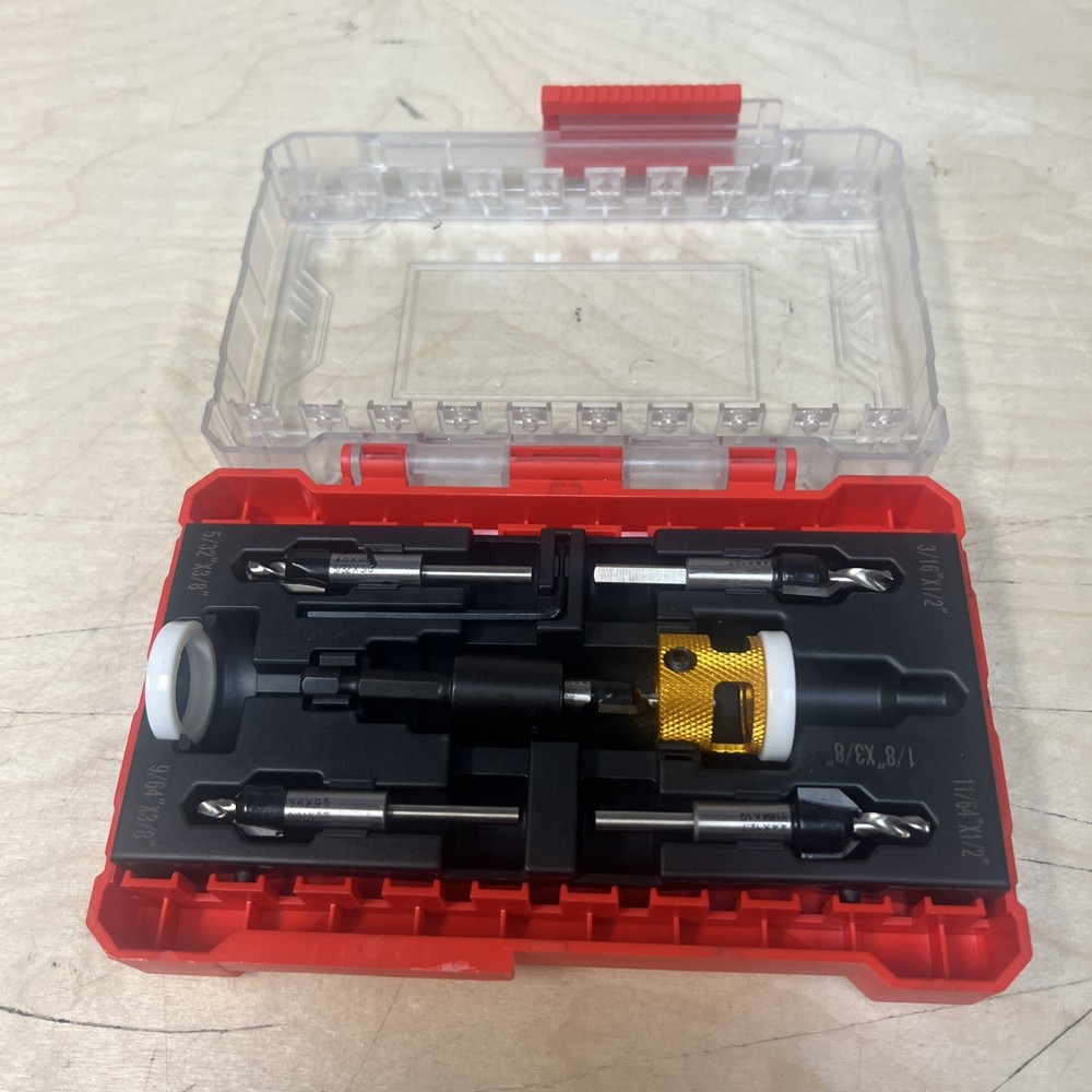 High Performance 5 Pcs Countersink Drill Bits Set with Easy Adjustment