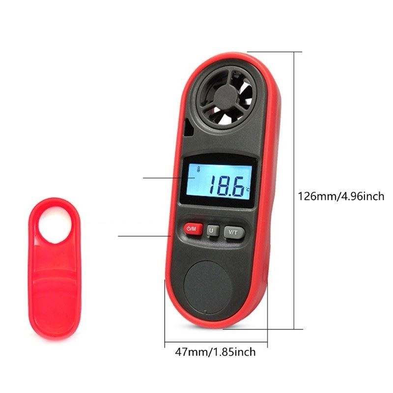 Portable Handheld Anemometer Accurate Wind Speed & Temperature Measurement Tool