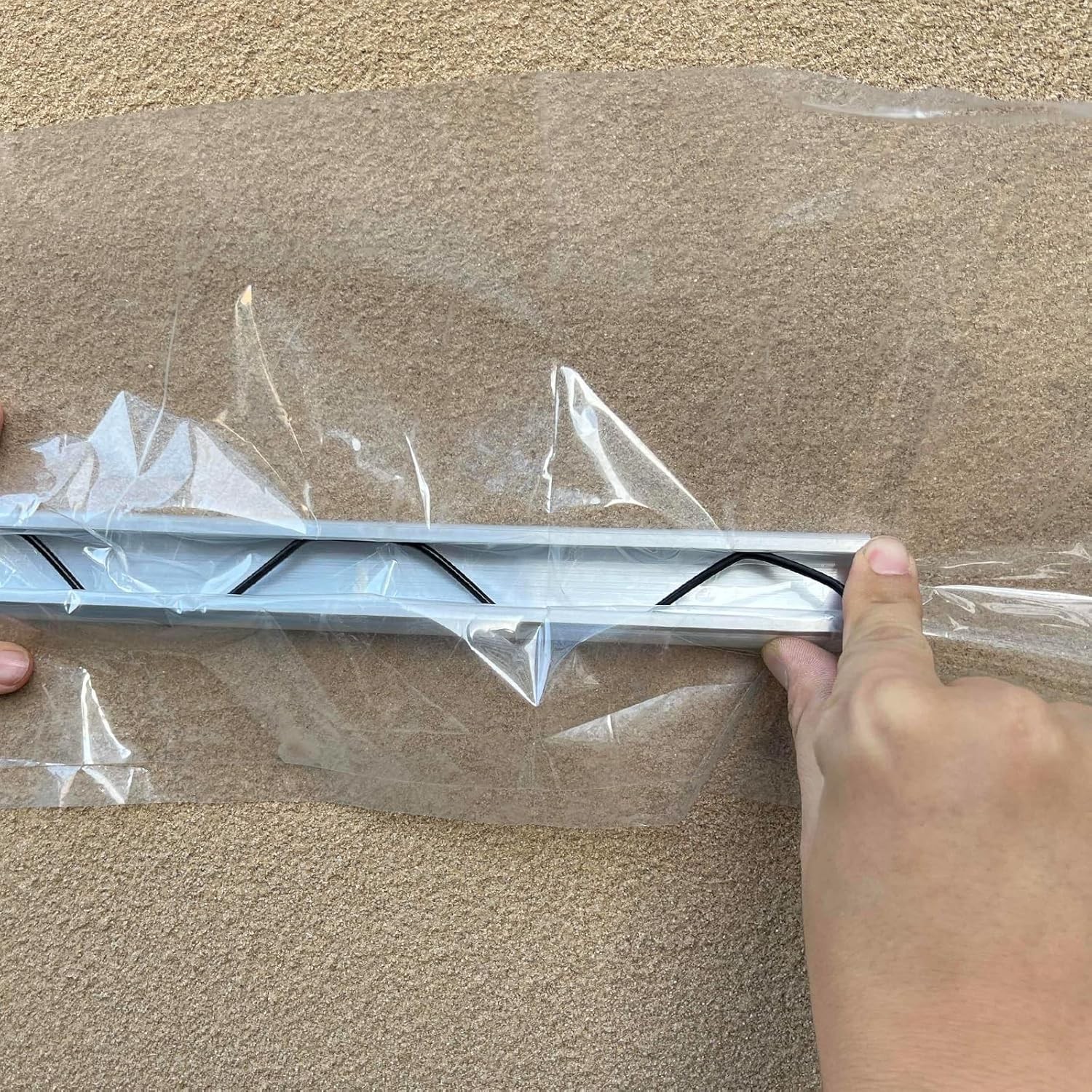 20 Set 6.6 FT Wiggle Wire Lock Channel Greenhouse Spring Channel Aluminum Alloy