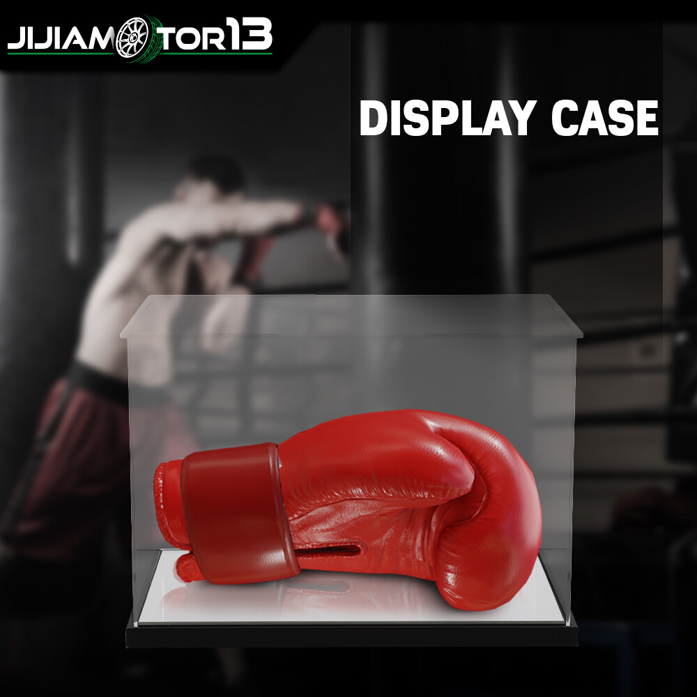 Clear Single Boxing Glove Horizontal Display Case