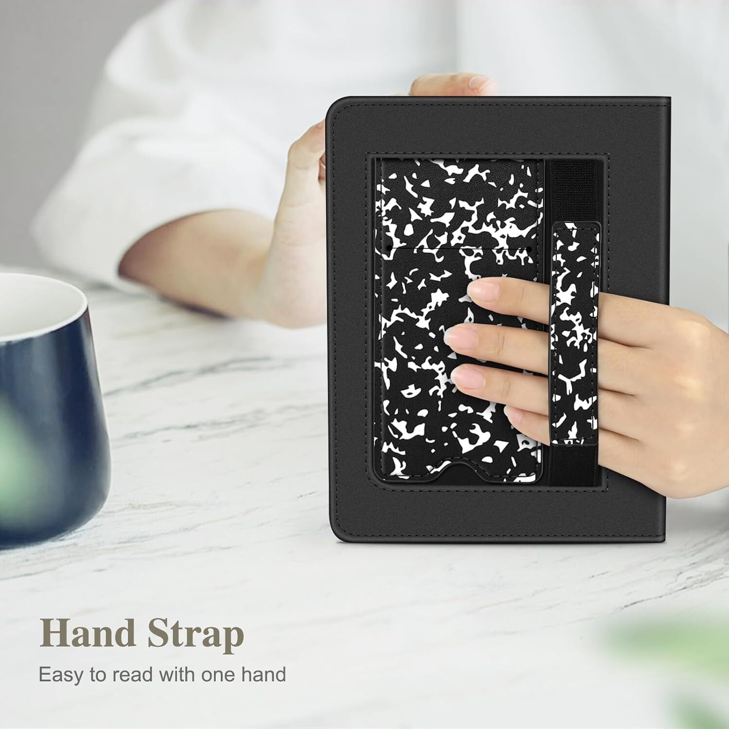 Case for 7" Kindle Paperwhite (12th Gen 2024) Foldable Stand Cover w/ Hand Strap