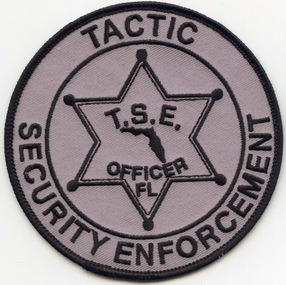 TACTICAL SECURITY ENFORCEMENT FLORIDA FL 2 patches SECURITY police PATCH