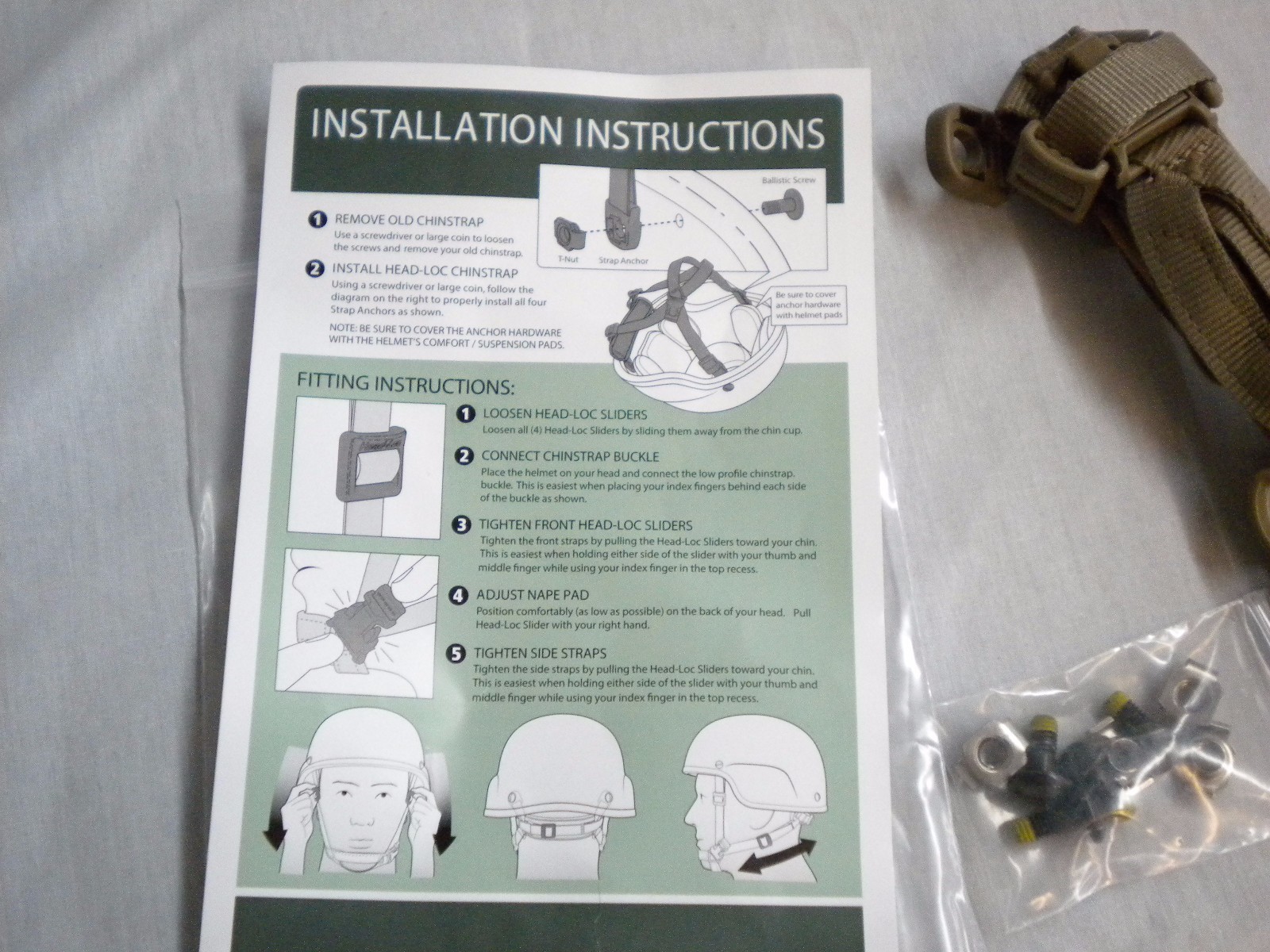 ACH & ECH IMPROVED H-NAPE RETENTION SYSTEM HEAD-LOC CHIN STRAP S/M/L/XL NEW 3851