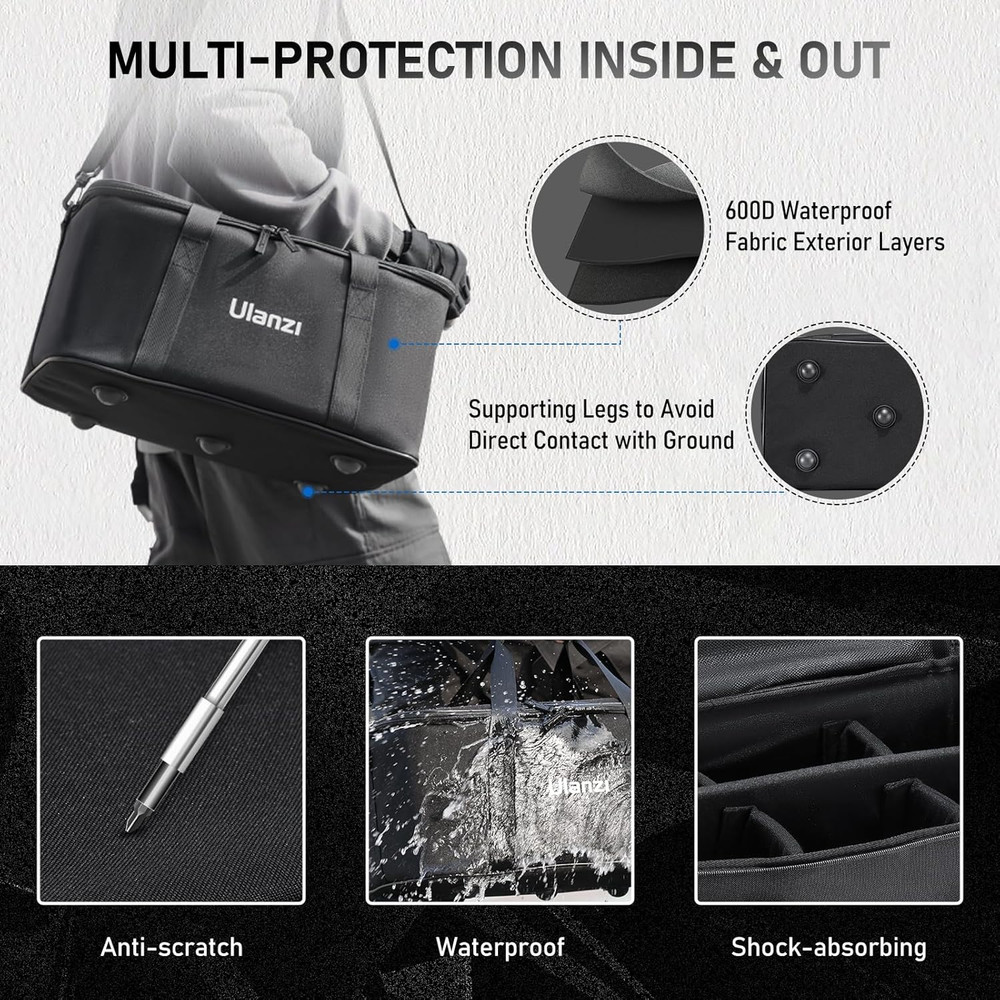 Durable Carrying Bag for Studio Lights & Softboxes with Shoulder Strap, 17.13
