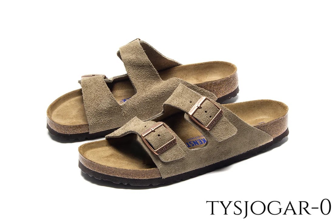 Birkenstock Arizona Soft Footbed Sandals Taupe Suede Leather Shoes Size 37-45