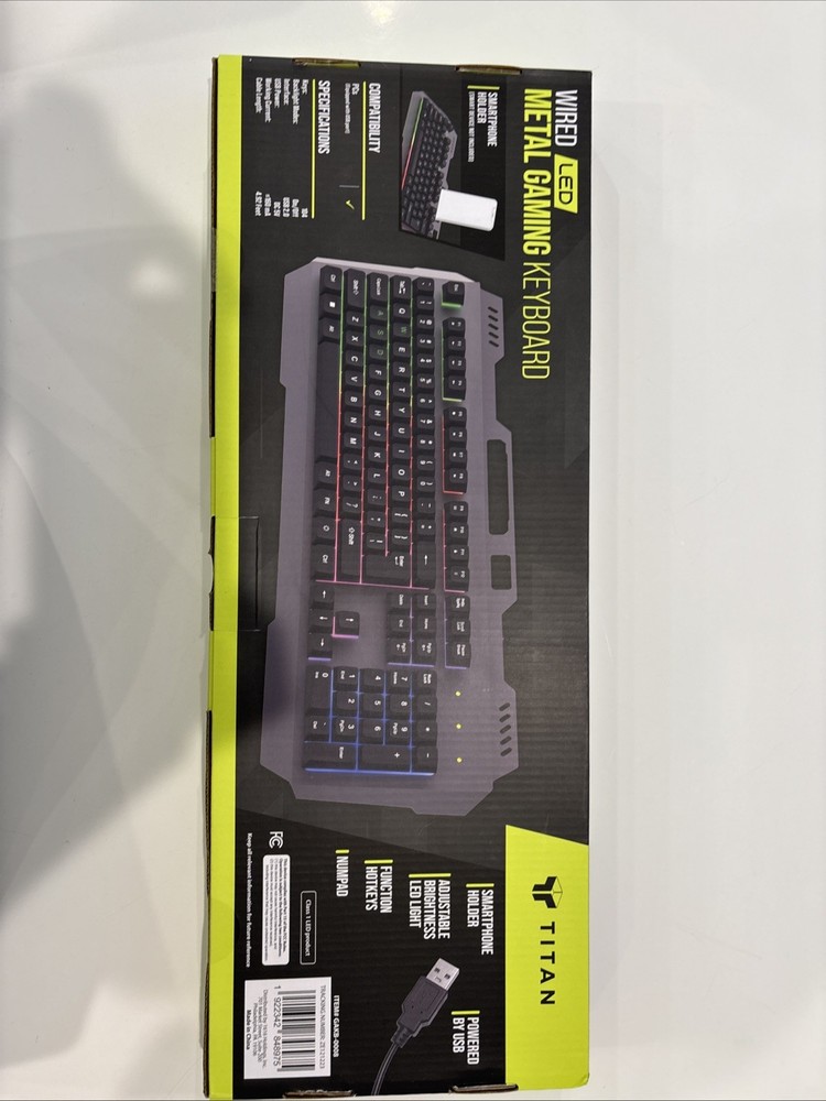 Wired LED Metal Gaming Keyboard