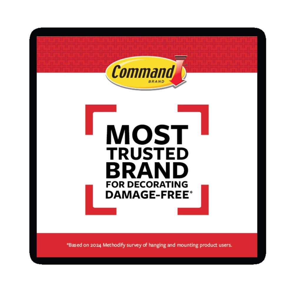 3M Command 1.18 in. L Satin Nickel Silver Adhesive Hook