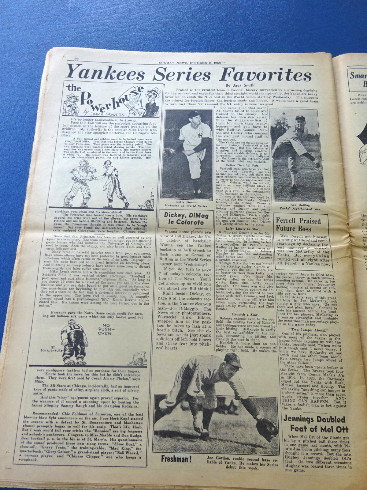 1938 NY Sunday News, Prelude War, Children Slay Parents, Yankees, Monte Stratton