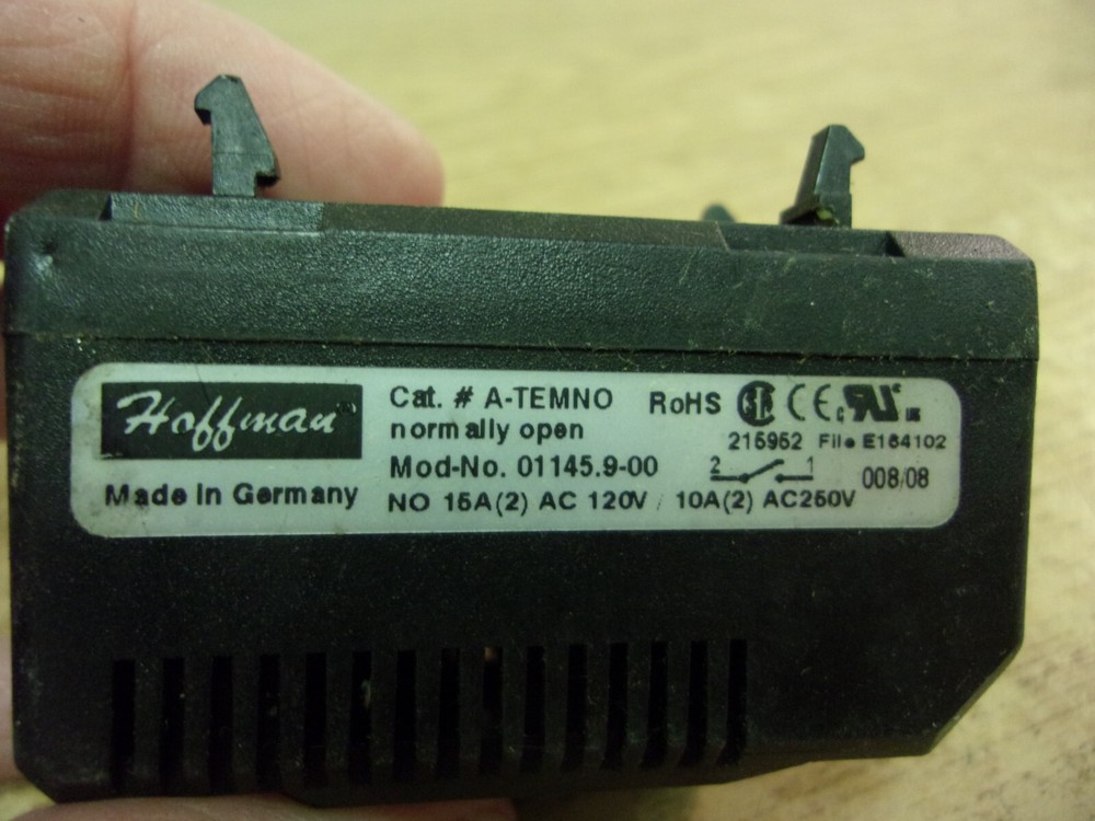Hoffmann Cat # A-TEMNO Tempeture Control Switch