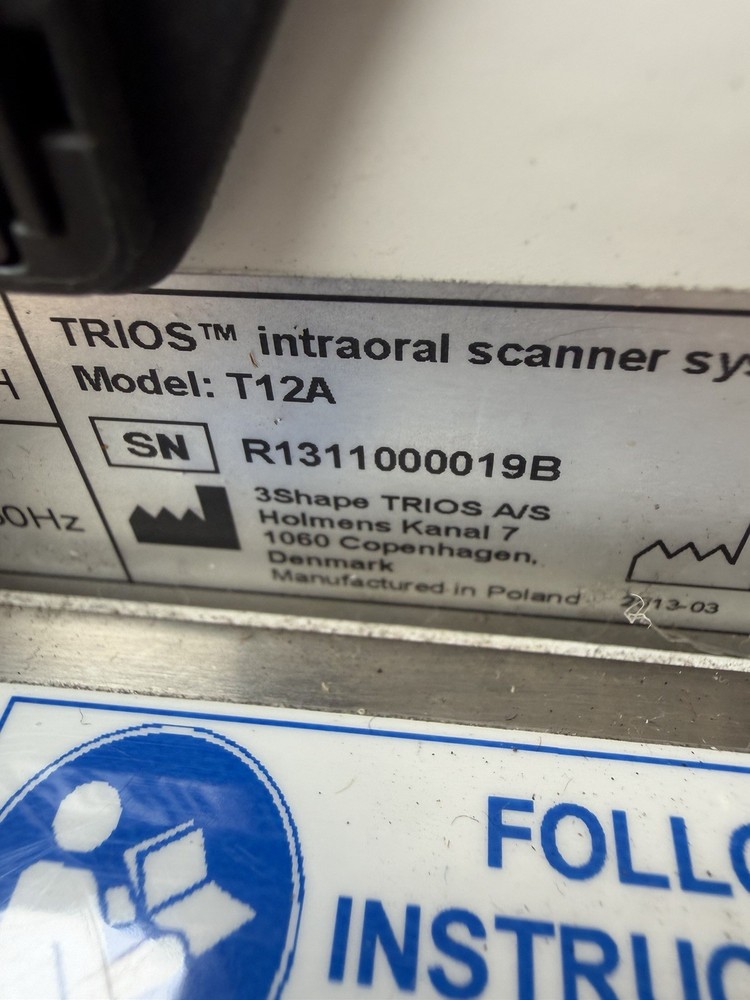 UNTESTED 2010 3Shape Trios T12A Professional Digital Scanning Solution : POWER