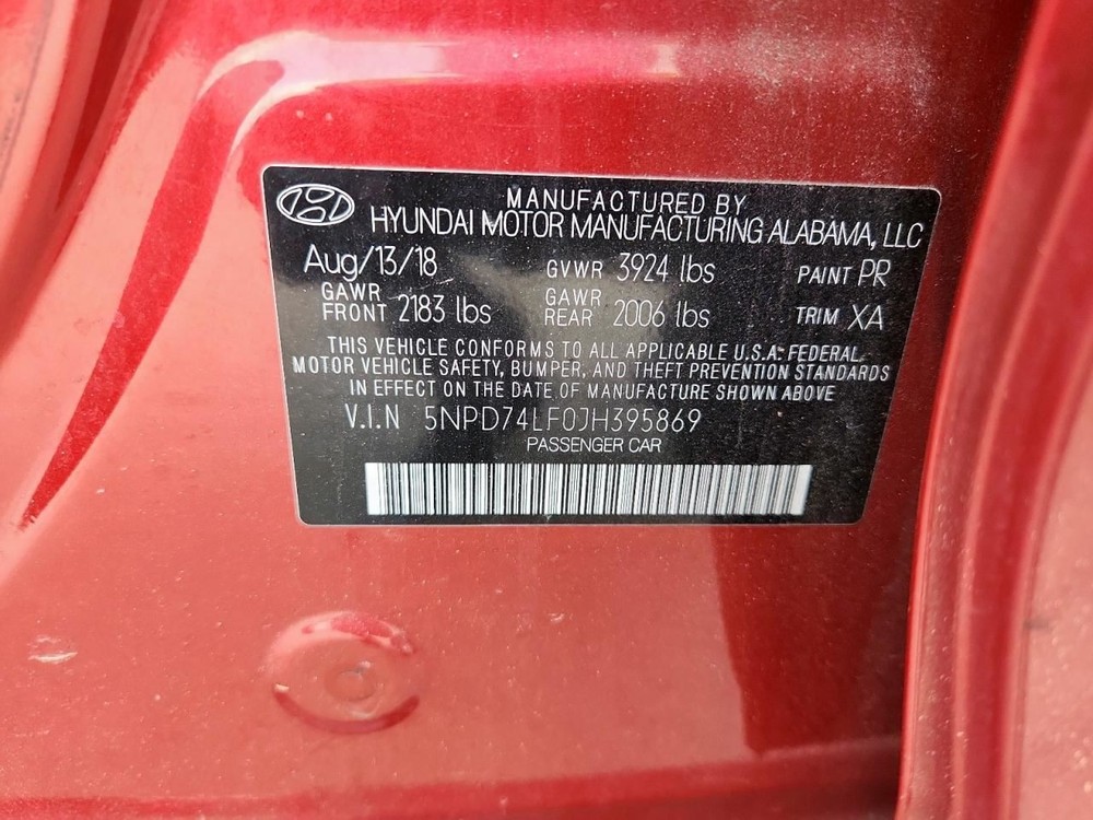 ELANTRA 2018 Speedometer 3871105