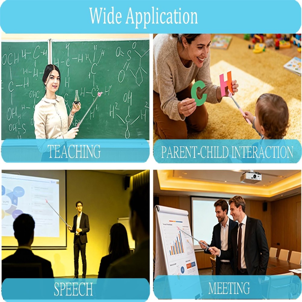 Extendable Teacher Pointer - Versatile, Adjustable, Ergonomic Teaching Aid & Pre