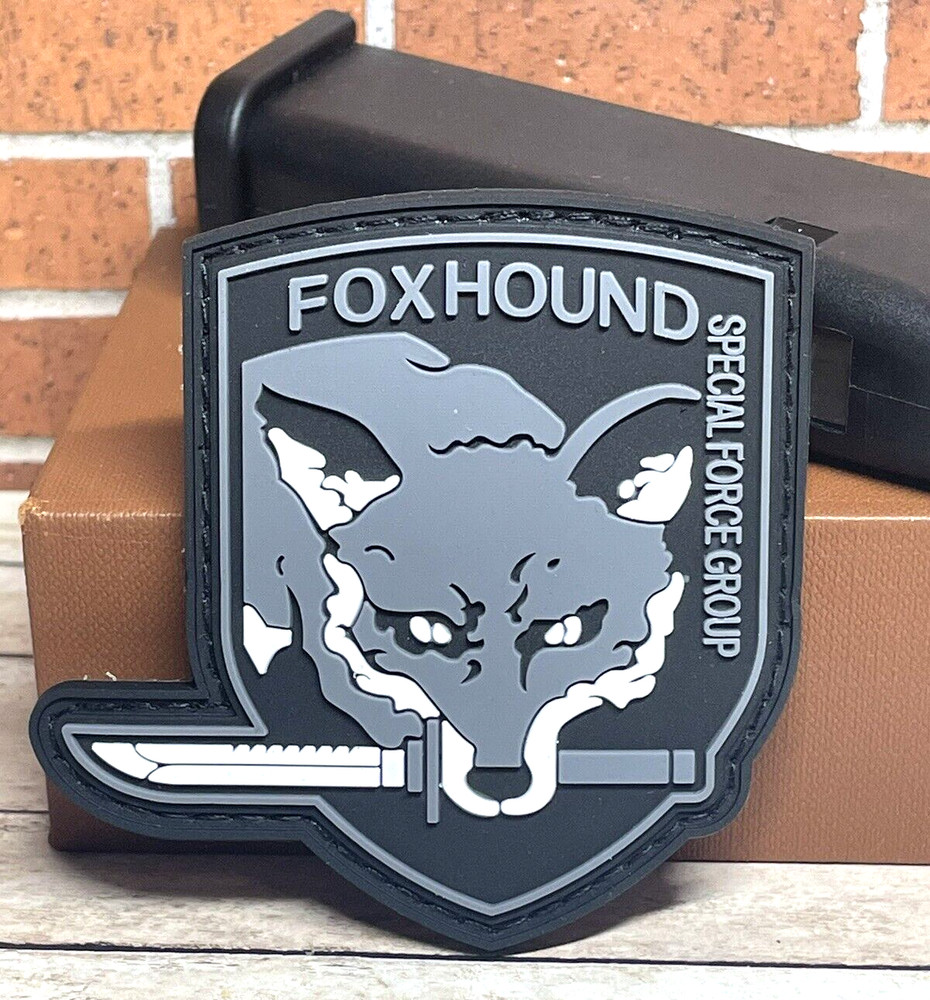 Foxhound PVC Patch, Tactical Morale Metal Gear Solid Patch,  Fox Hound Gun Patch