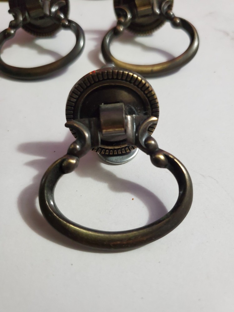 7 vintage drawer pulls pull handles handle Amerock 1964 ornate drop down ring