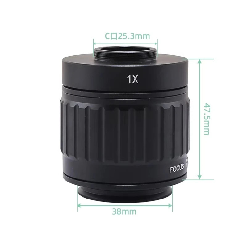 1X Adjustable Focus Microscope Camera Adapter 38mm M38 to C-Mount 25.3mm