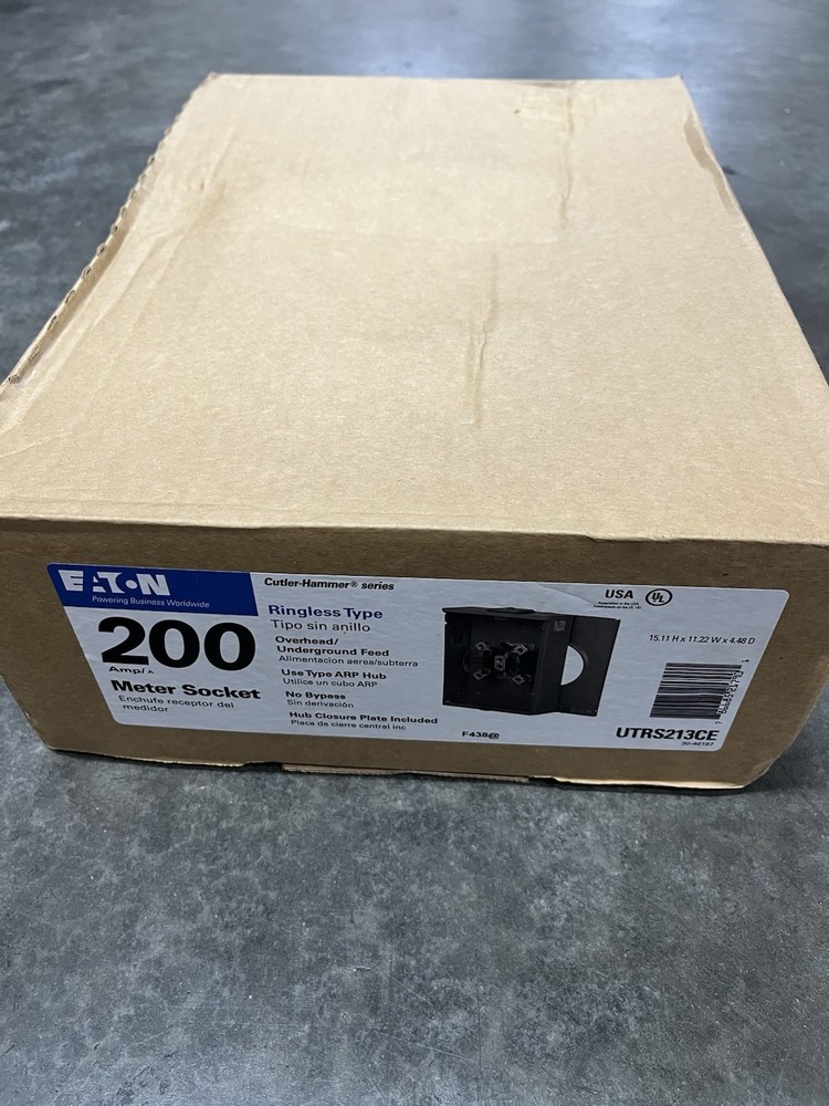 Eaton UTRS213CE 200 Amp Ringless Overhead and Underground Meter Socket