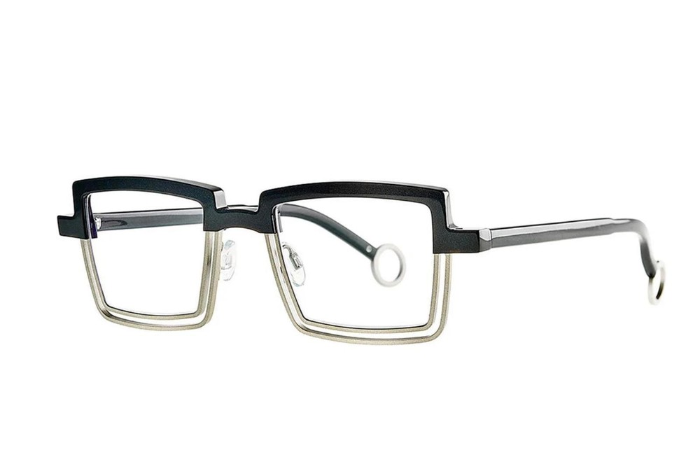 Theo Spinner Frame Belgium Black and Silver Frames With circular ends