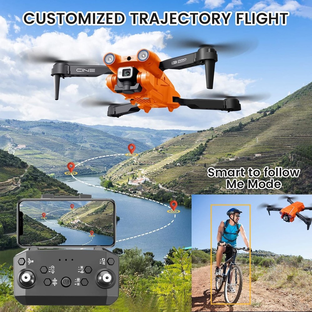 i3 PRO Foldable RC Drone 4K HD FPV Camera Obstacle Avoidance Quadcopter +Battery