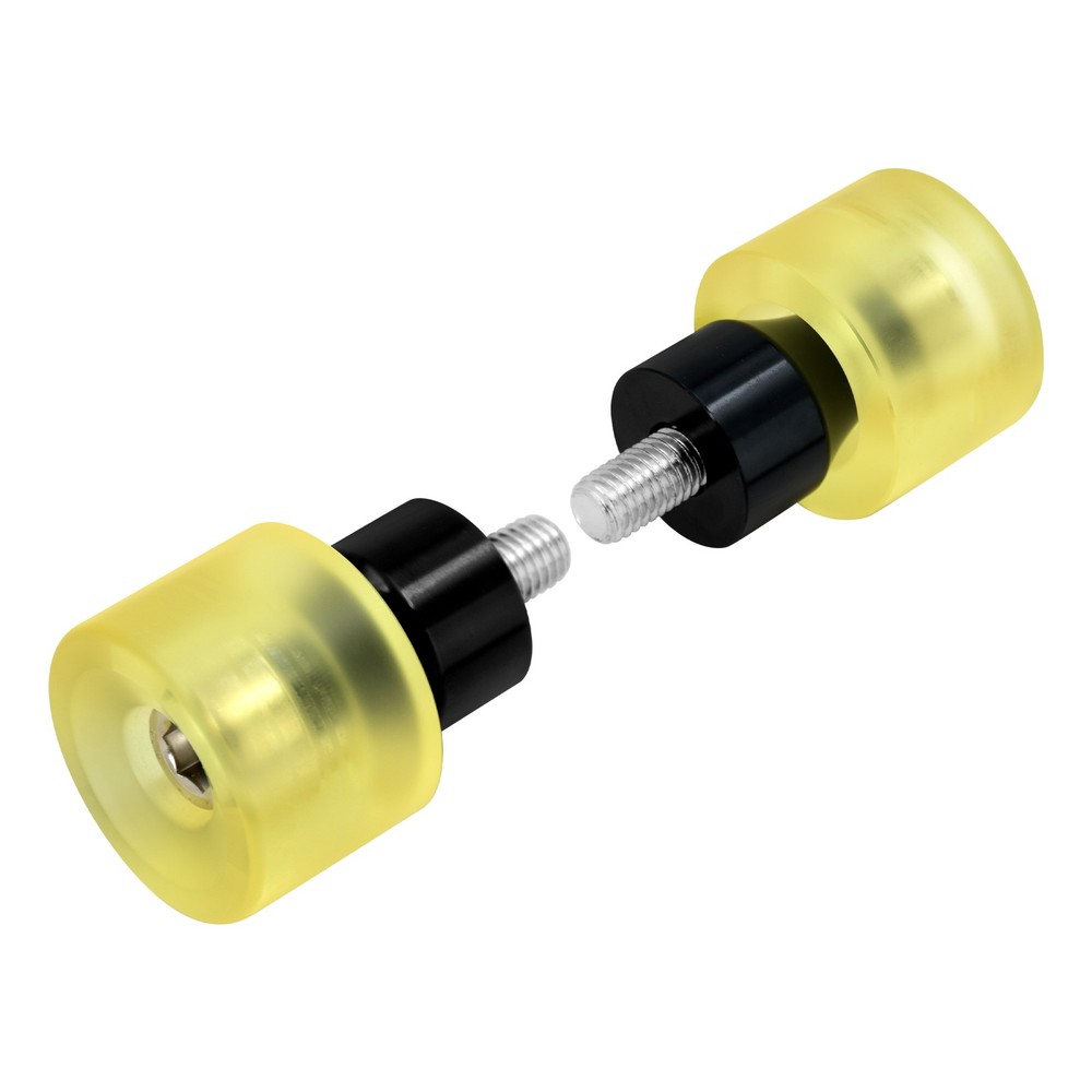 2x Yellow Engine Protective Guard Crashs Bars M12 End Balls Protector For Harley