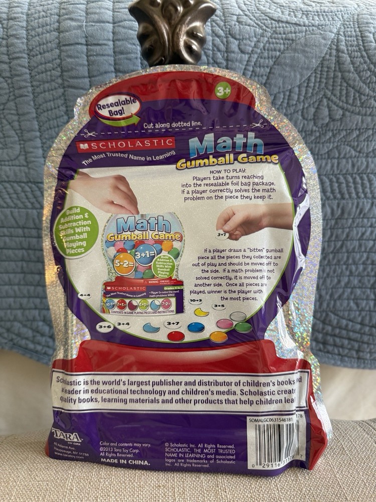 Scholastic Math Gumball Game New In Package Learning