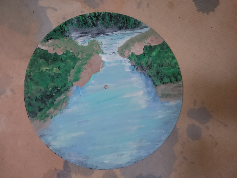Handpainted 12"vinyl Record