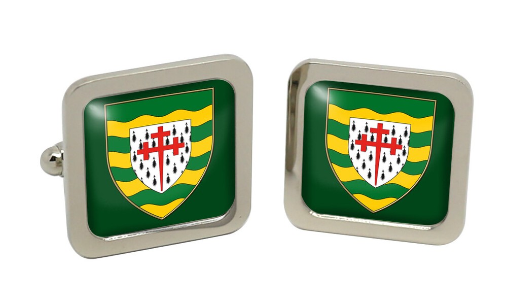 County Donegal (Ireland) Square Cufflink in Chrome Box