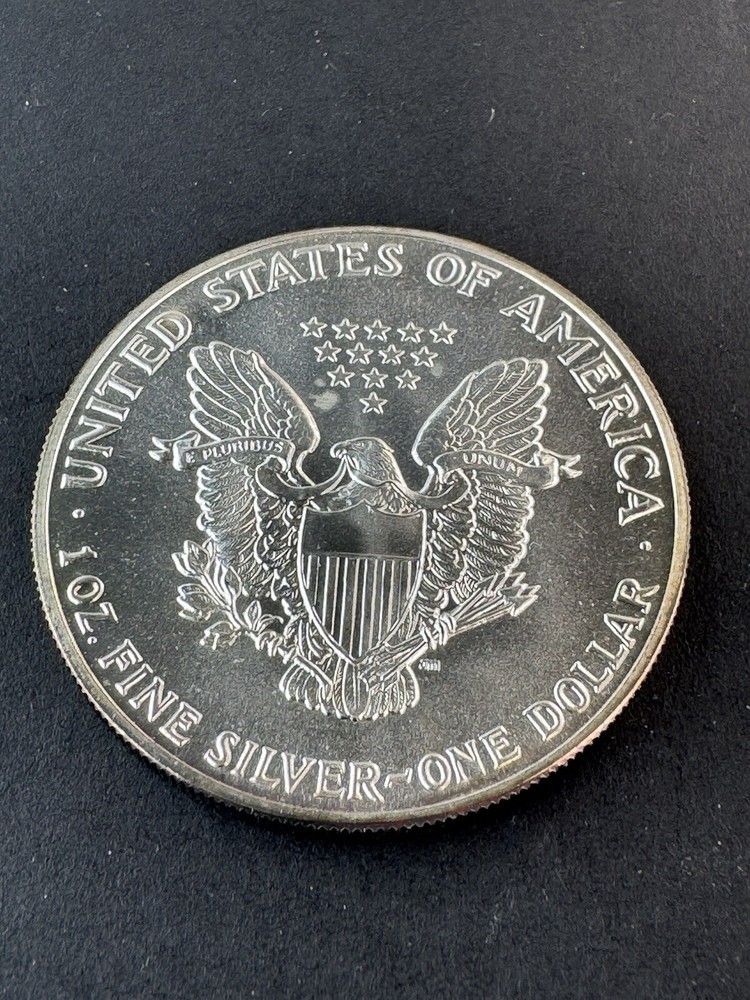 1987 American Silver Eagle 1 Oz Silver Coin Rainbow Toned